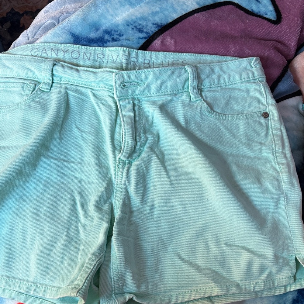 Canyon River Blues Women's Light Green Jean Shorts